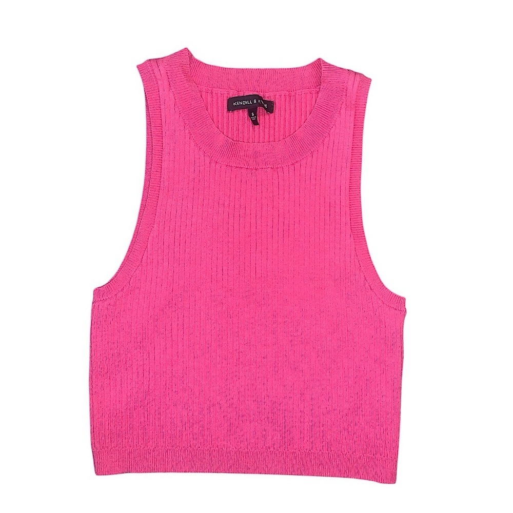 Kendall & Kylie Pink Ribbed Tank